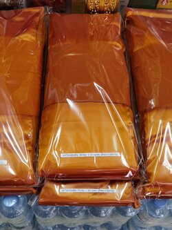 ผ้าไตรมิชลิน (จีวรคู่) 1.90 เมตร *ไม่มียี่ห้อ บรรจุถุงแก้วใส