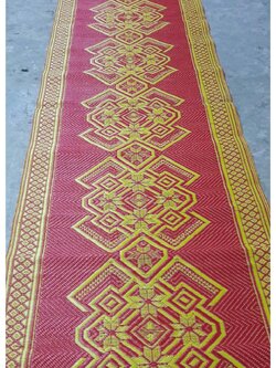 เสื่อเหลืองแดง 10 เมตร *มีลาย