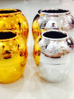 โอ่งพลาสติกเคลือบ (เงิน-ทอง)