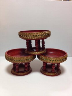 พานขันโตกไม้ 6 8 12 นิ้ว