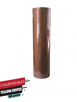 แผ่นโพลีแฟล็ซ์ กากเพชร สีทองแดงGritter Heat Transfer Vinyl