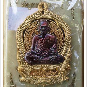 หลวงพ่อพัฒน์ ปุญญกาโม รุ่นเศรษฐีสยาม เนื้อสัตตะ หน้ากากผิวรุ้ง หลังหนุมาณ