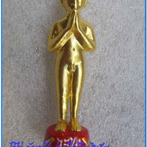 ไอ้ไข่ วัดเจดีย์ รุ่นที่ระลึกกฐิน ๕๙ องค์บูชาไม้แกะปิดทอง ขนาด 6 นิ้ว