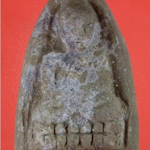 หลวงพ่อทวด หลังหลวงพ่อทอง เนื้อว่านดินกากยายักษ์ พิมพ์ใหญ่หัวขีด ทองแดง รุ่น ทองฉลองเจดีย์ ปี ๒๕๕๒ พร้อมกล่อง