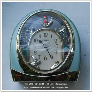 นาฬิกาหมุนตั้งโต๊ะ SEIKO ขนาด 8x8.5 นิ้ว ใช้งานได้ปรกติ