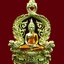 *หมายเลขสวย 678* เหรียญพุทธศิลป์ฉลุ 3 ชิ้น หลวงพ่อโสธร จ.ฉะเชิงเทรา รุ่นเจริญพร ปี 2555 เนื้อทองระฆังลงยาม่วงฝังเพชร พิมพ์ใหญ่ พร้อมกล่องเดิม