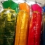 ชุดไทยแก้บน (แบบสวยครบเครื่อง) สไบอัดพลีส มีหลายสีให้เลือก