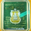 หลวงพ่อทวด 100 ปี อ.ทิม ศาลหลักเมือง เหรียญเสมาหน้าเลื่อน เนื้อเงินลงยาสีเหลือง หมายเลข ๑๐ เลขสวย ๒ หลัก