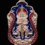 เหรียญท้าวเวสสุวรรณ รุ่นเทพประทานพร หลวงพ่อสุชาติ อภิชาโต วัดศิลาดอกไม้ จ.เพชรบูรณ์ ปี 2563 เนื้อทองแดงลงยา 2 สี แดงน้ำเงิน หมายเลข 61 ขนาดพระสูง 4.5 ซ.ม. พร้อมกล่องเดิม