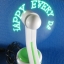 พัดลมข้อความแบบถ่านและUSB พร้อมสายเปลี่ยนข้อความ