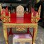 ธรรมมาสน์ไม้จริงลงรักปิดทอง ขนาด 1*1 เมตร *สวยงาม